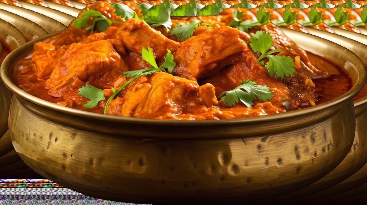 Kolhapuri chicken thali plate with egg curry and rassa